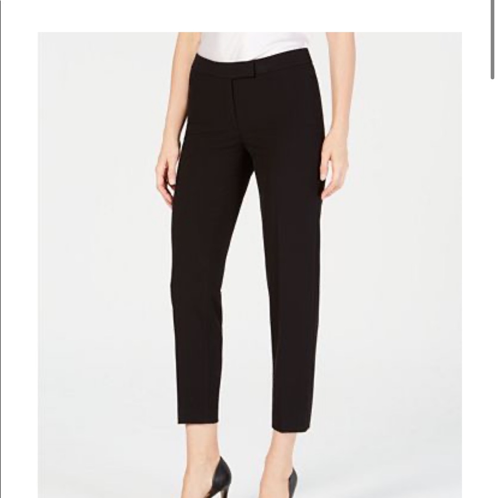 Anne Klein Bi-Stretch Slim-Leg Pants Black